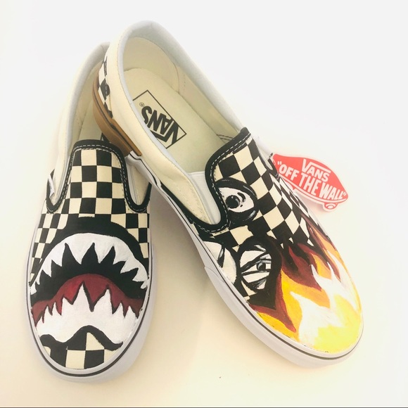 slip on vans painted